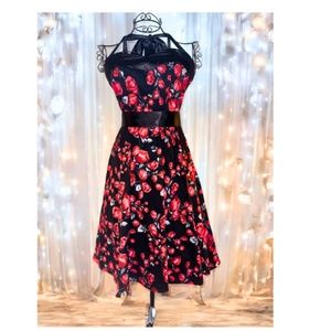 50s Vintage Halter Dress Women, Small